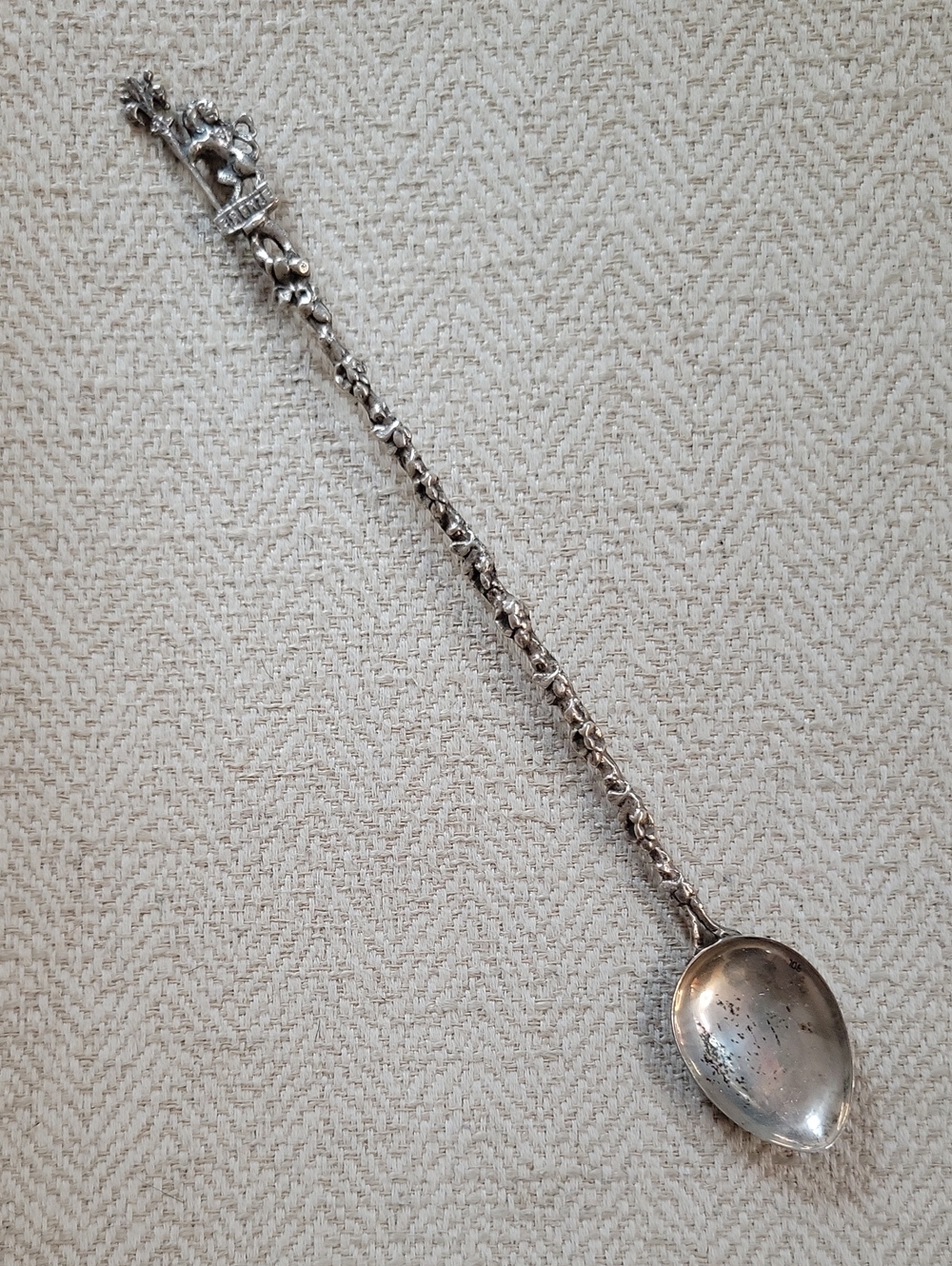 Vintage FIRENZE Italy Souvenir Spoon Marzocco Lion Fleur-De-Lis Heraldic